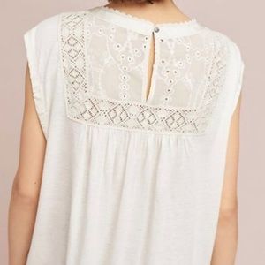 Anthropologie Tiny Laced Maddie Eyelet Tank Top